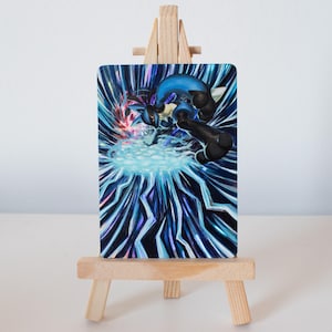 Tarjeta pintada con arte completo de Lucario