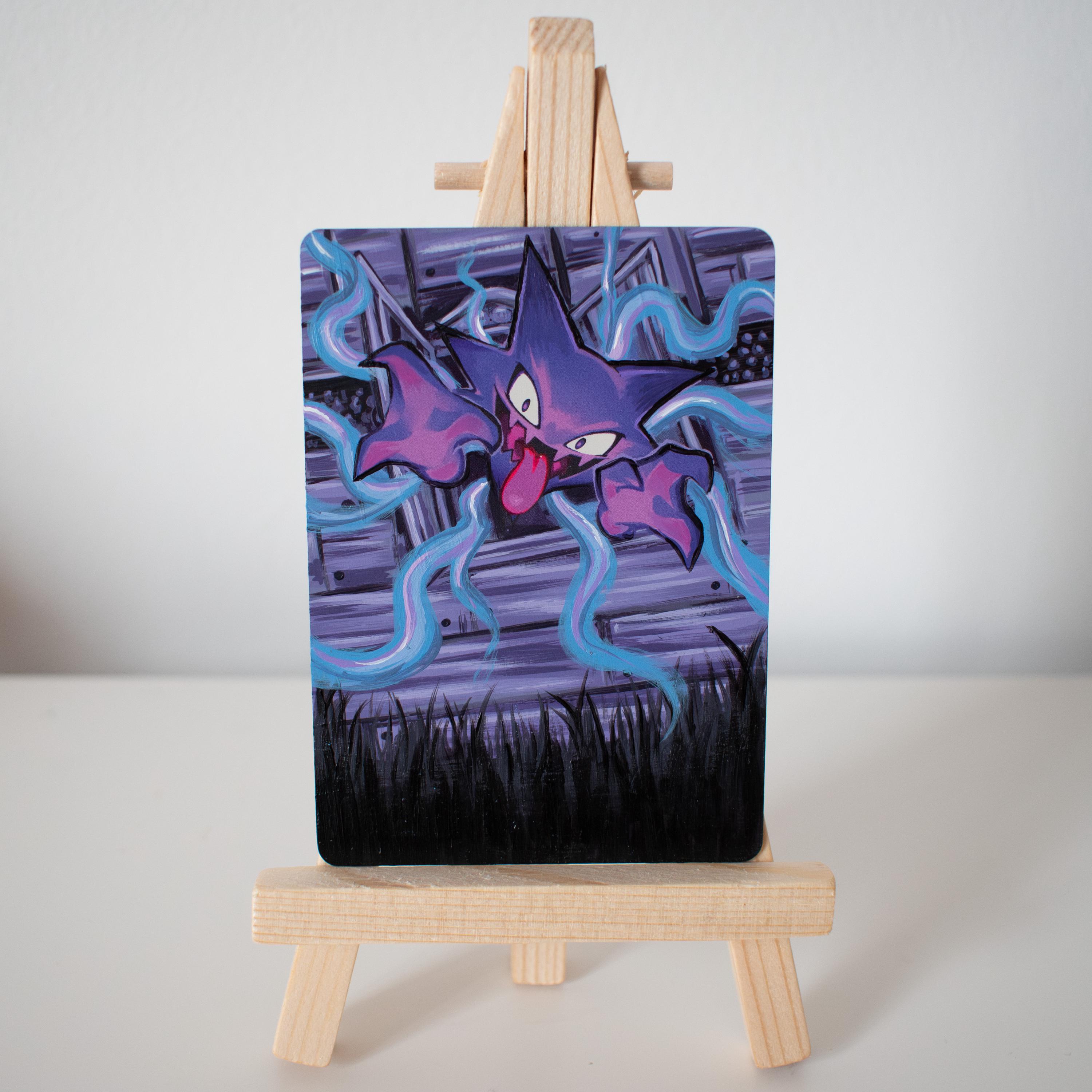 Haunter Full Art Painted Card - Etsy