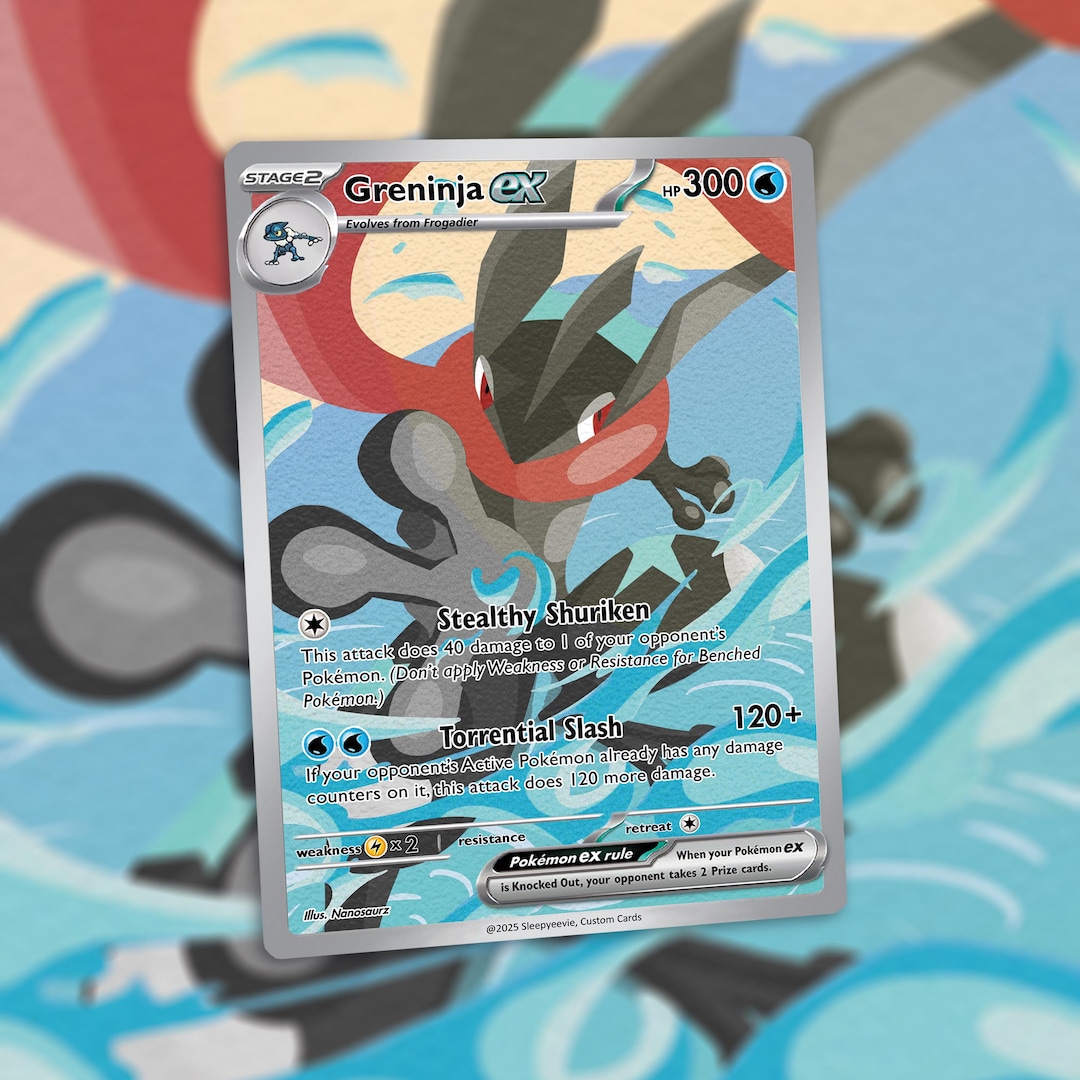 Greninja EX Pokemon Card - Etsy