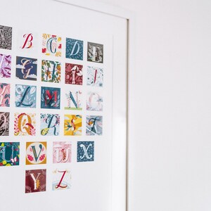 Hand-lettered Alphabet A3 Art Print image 1