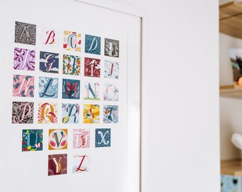 Hand-lettered Alphabet A3 Art Print