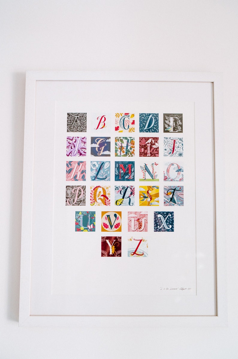 Hand-lettered Alphabet A3 Art Print image 2