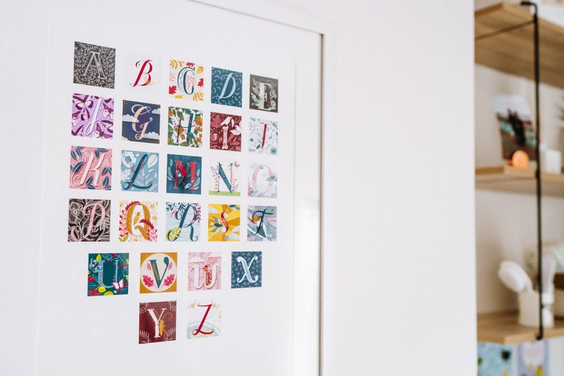 Hand-lettered Alphabet A3 Art Print image 1