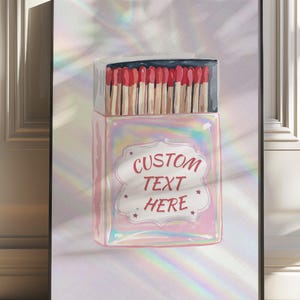 Custom matchbook art, Vintage matchbook prints, Retro matchbox decor, Personalized home art, Large Digital Matches Print, Unique gift