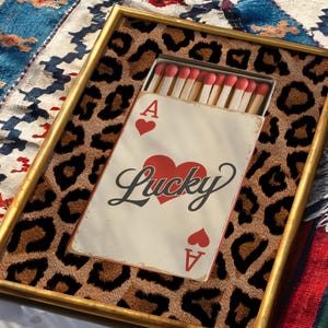 Playing Card Spades Cheetah Print, Lucky You Printable Wall Art, Trendy 70s Bar Cart Art, Ace of clubs Playing cards poster, Retro wall art