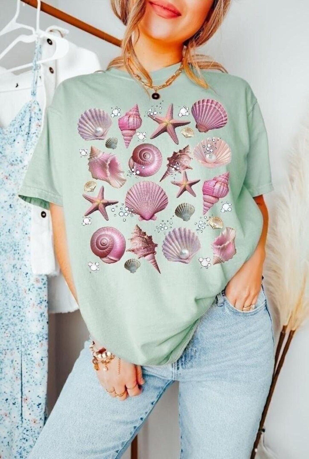 Seashell Pink Crewneck and Shorts Set main image 0