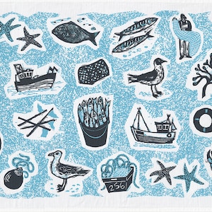 Fishing Tea towel