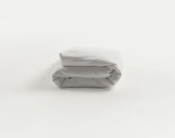 Housse de couette en lin blanc cassé : literie 100 % lin lavé à la pierre