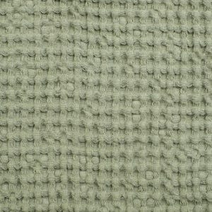 Cedar Green Linen Waffle Blanket