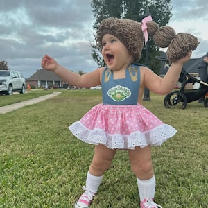 Cabbage Patch Kids Inspired Hat, Cabbage Patch Wig, Cabbage Patch Hats,  Pigtail  Hat, Hats for girls, Halloween baby hat, Hat with pigtails