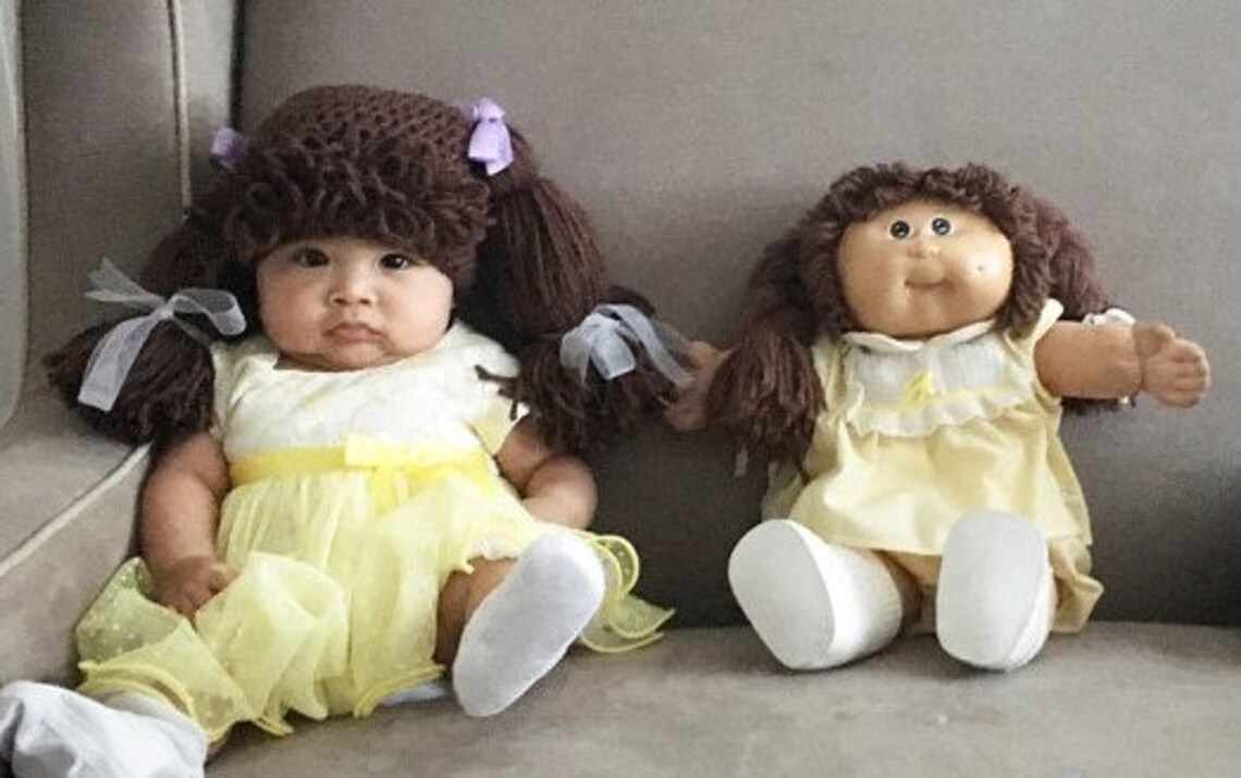 Baby Wig Cabbage Patch Kid Wig Cabbage Patch Inspired Hat Etsy