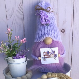 Lavender gnome, Spring gnome, Summer decor, Easter Gnome, Flower gnome, Farmhouse gnome