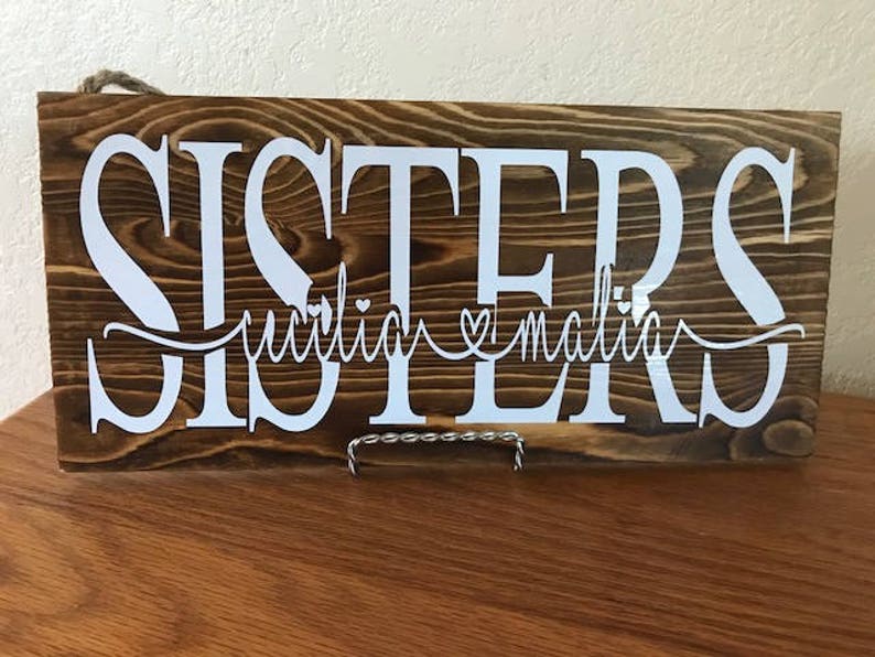 Personalized Sisters Sign Personalized Plaque Custom Sign Etsy