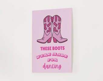 Cowgirl Boots Print, Western Decor, Preppy Cowgirl Poster