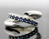 Tough As Nails - Sapphire Anniversary Band in sterling Silver