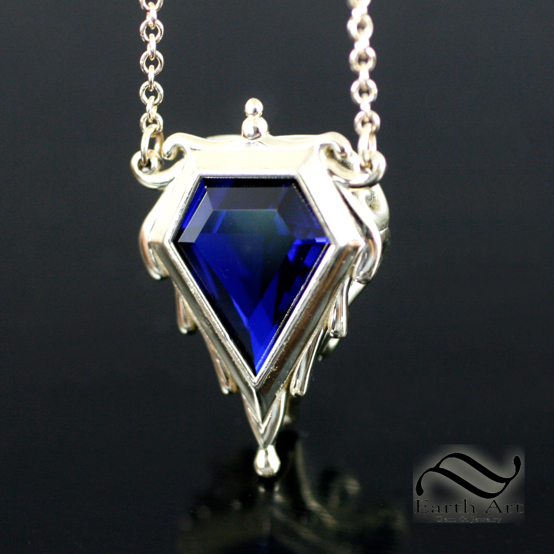 Mox Sapphire Pendant - With Different Metal Options -MTG Inspired