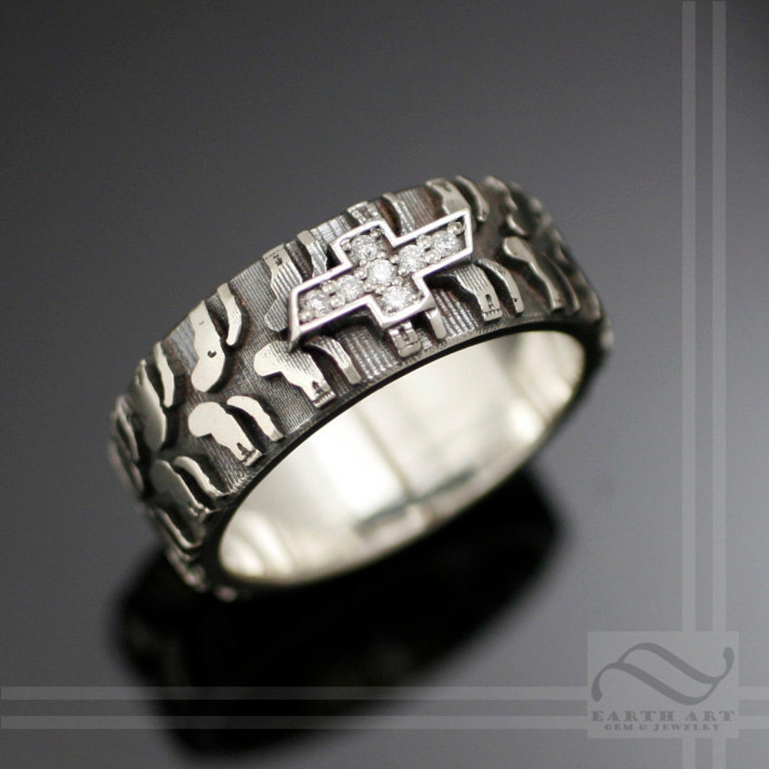 Chevy Tire Tread Ring - Sterling Silver - Mud Bogger Tire Tread Ring With  Chevrolet Bow Tie Emblem - Etsy, image size:1080x1080