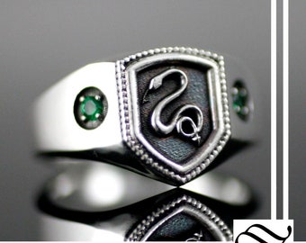 House Signet Ring - The Snake - Sterling Silver