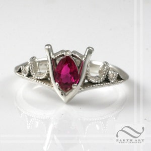 Goron's Ruby - Legend of Zelda - Geeky Engagement Ring - Sterling Silver