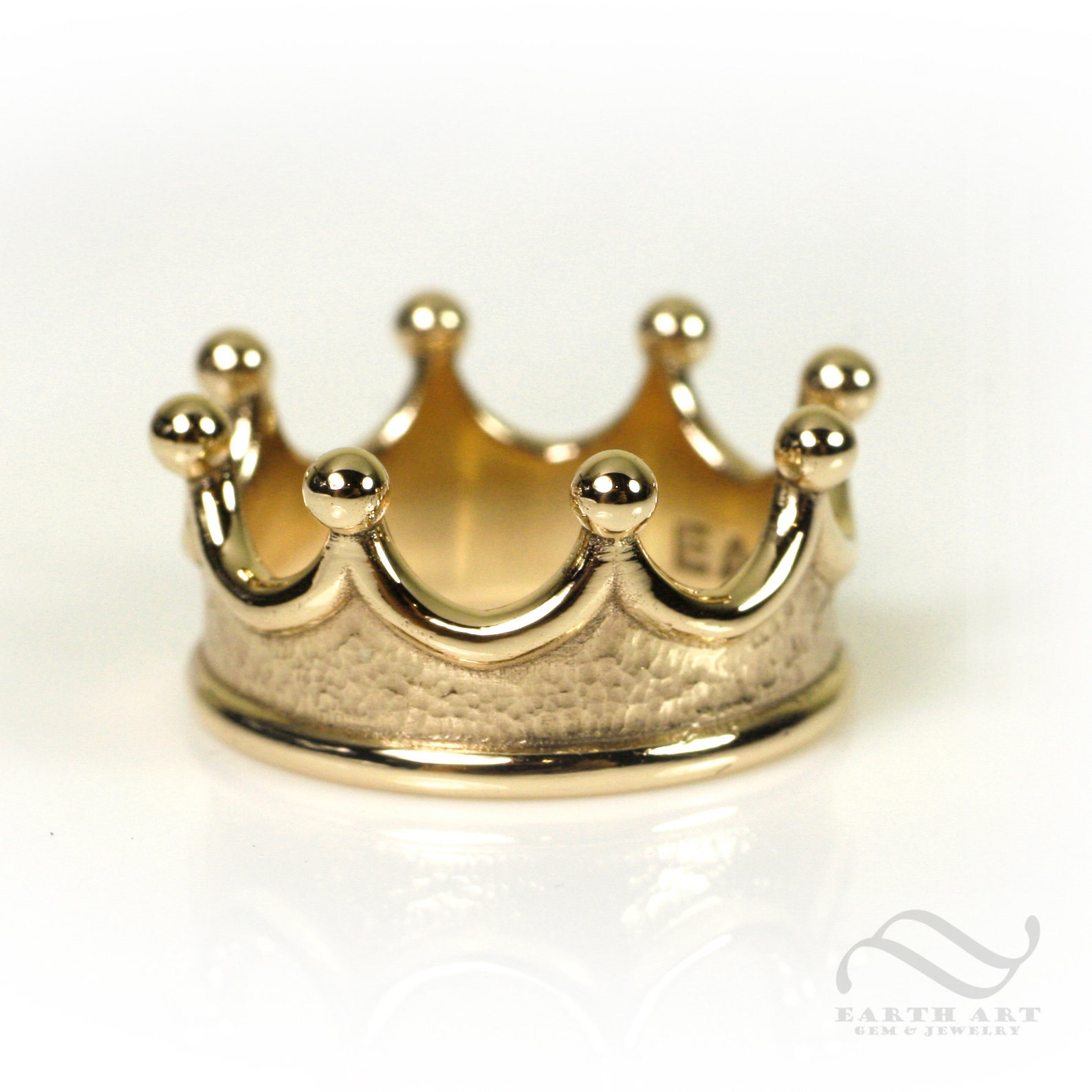 Mens Crown Ring Choose Your Metal Royal Wedding Ring Etsy