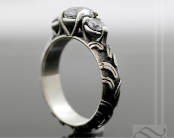 Ladies Engagement Outlaw ATV Tire Tread Ring- Sterling Silver - or Promise Ring