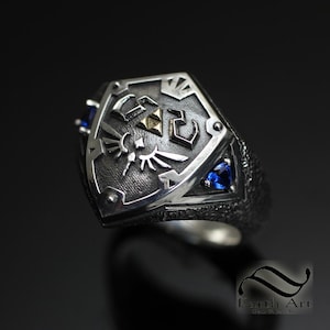Das Schild von Hyrule Siegelring - Sterling und 14k