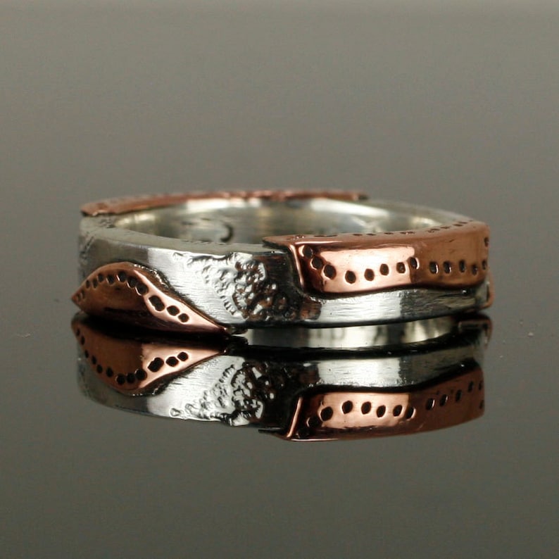 A Rawhide design with Copper and Sterling Silver The Cowgirl Wedding Band
