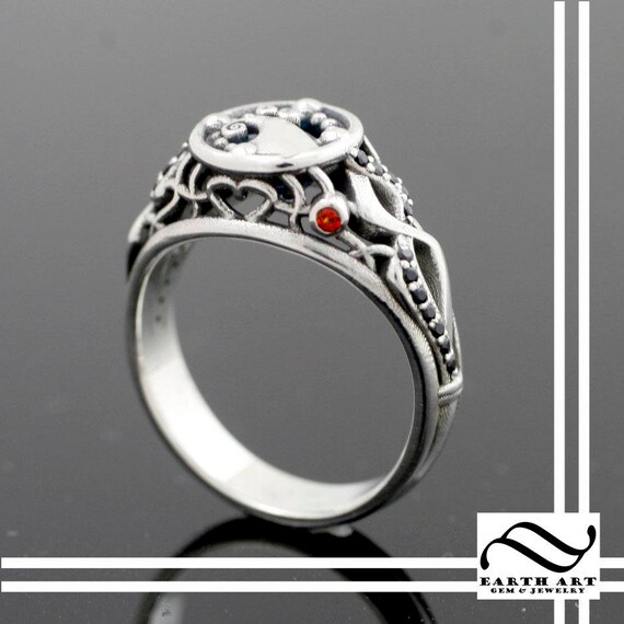 Jeulia Anillo Jack Skellington Calavera Plata 925 – Pesadilla Antes De Navidad, Regalo Romántico Original