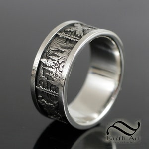 Zelda Breath of the Wild-ring – breed ontwerp – sterlingzilver of goud