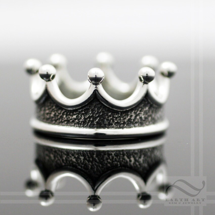 Mens Crown Ring Choose Your Metal Royal Wedding Ring Etsy