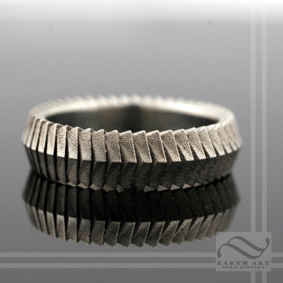 Designer Armor Rings Segmented Scale Armor Ring - 14k Gold White, Yellow or Rose, Medieval ...
