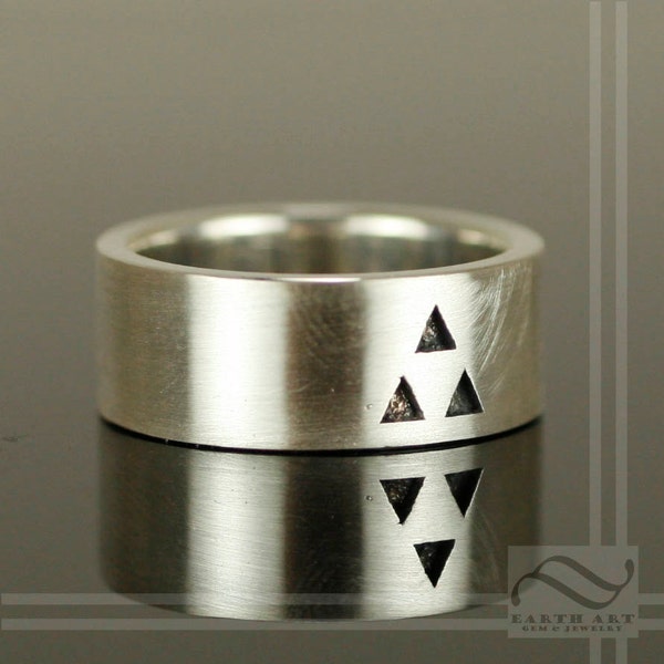 It's Dangerous to Go Alone - Triforce Wedding Band Geeky Retro Style