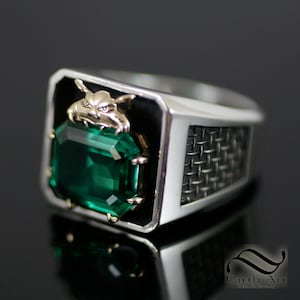 Mox Emerald Ring- With Different metal options -MTG Inspired