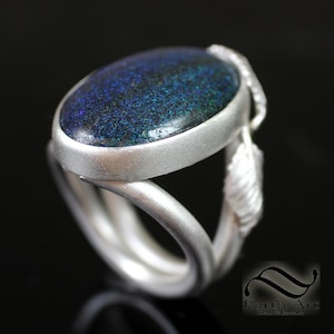 Opaal tuinstatementring in sterlingzilver