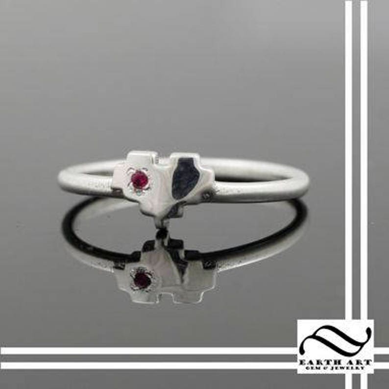 18k yellow white Pixelated Heart Ring Sterling Silver platinum- Geeky retro gamer engagement 14k rose gold palladium 10k Ladies