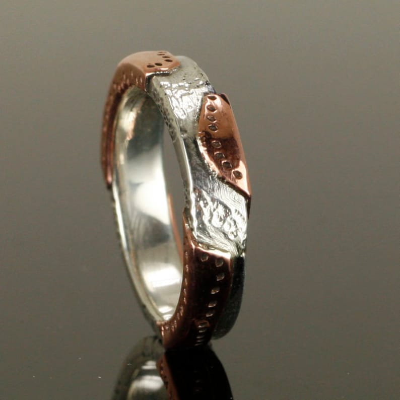 A Rawhide design with Copper and Sterling Silver The Cowgirl Wedding Band