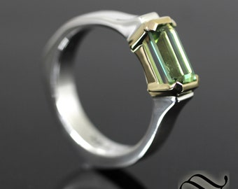 Tourmaline in Gold and Silver - 9mm bar cut