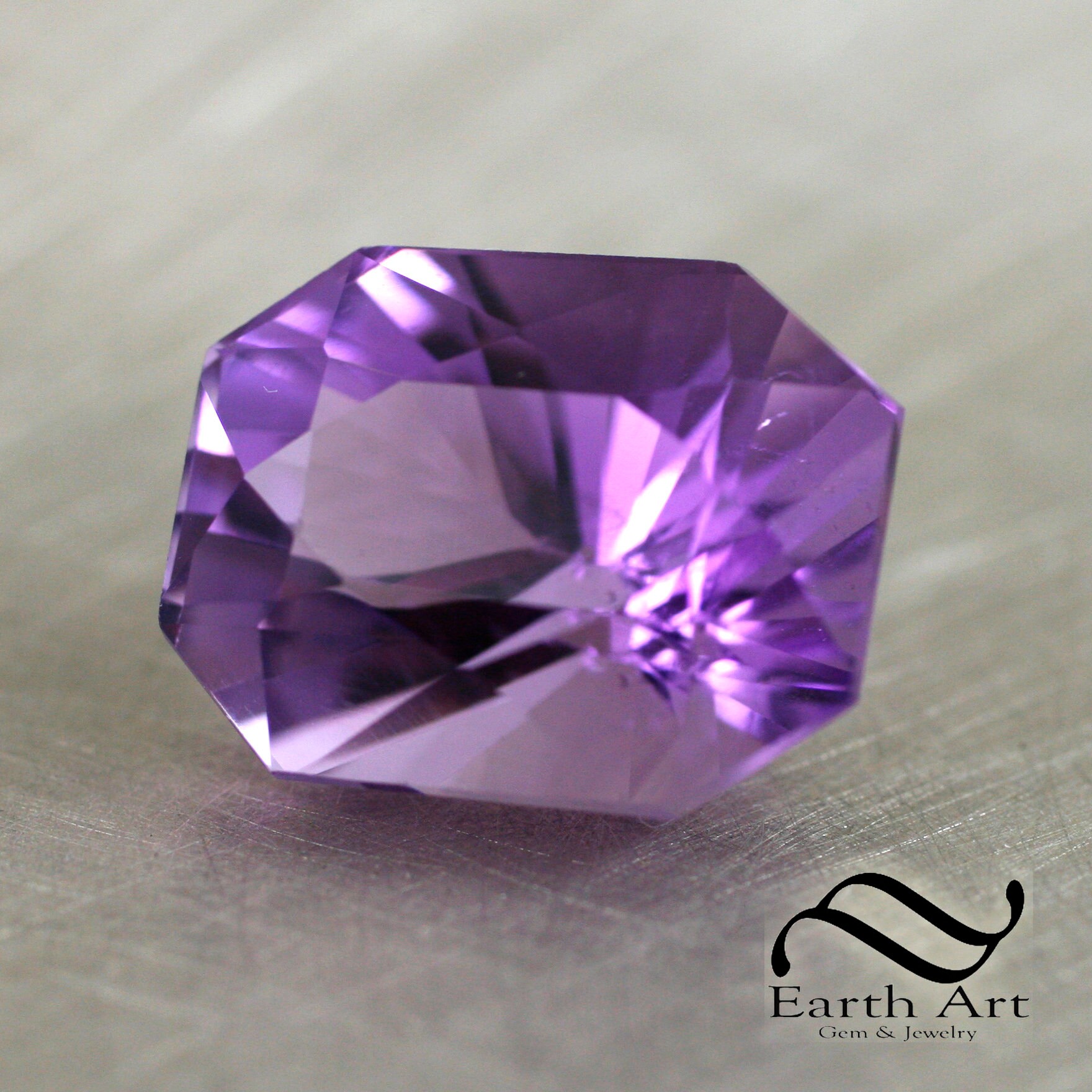 20カラット天然アメジスト八角形長方形カット - Etsy 日本