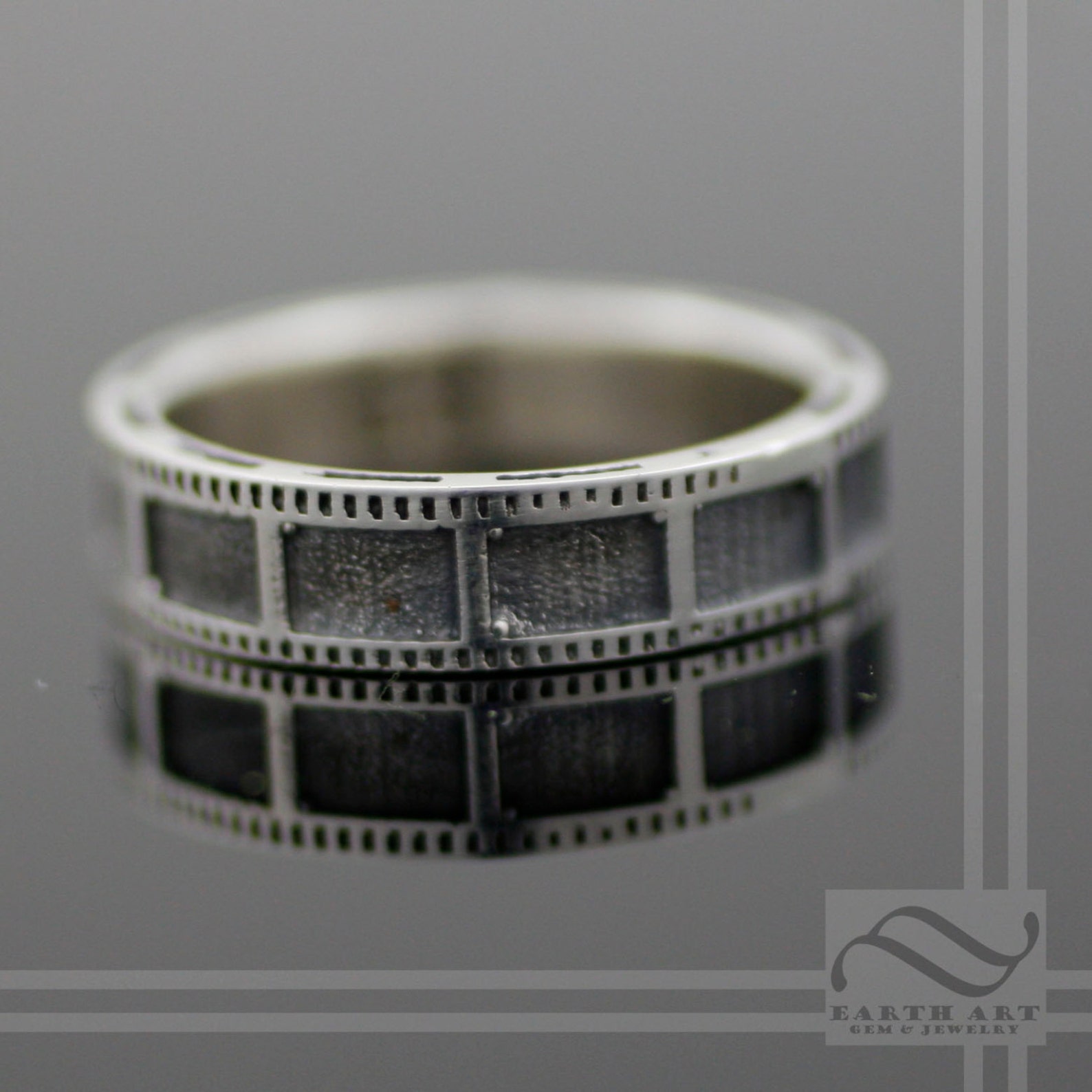 Film Strip Wedding Ring Sterling Silver unisex Etsy