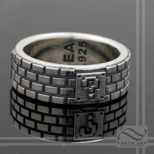 Bague brique Super Mario Bros - argent sterling - alliance geek - bague rétro