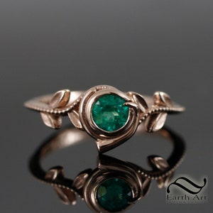 Kokiri Emerald Ring Legend of Zelda Geeky Engagement Ring 14k geel of wit goud afbeelding 7