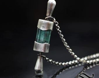 Tourmaline in Tension - A Sterling Necklace