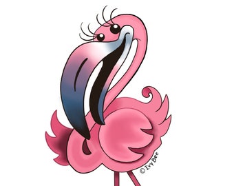 Flamingo Vinyl Decal Sticker