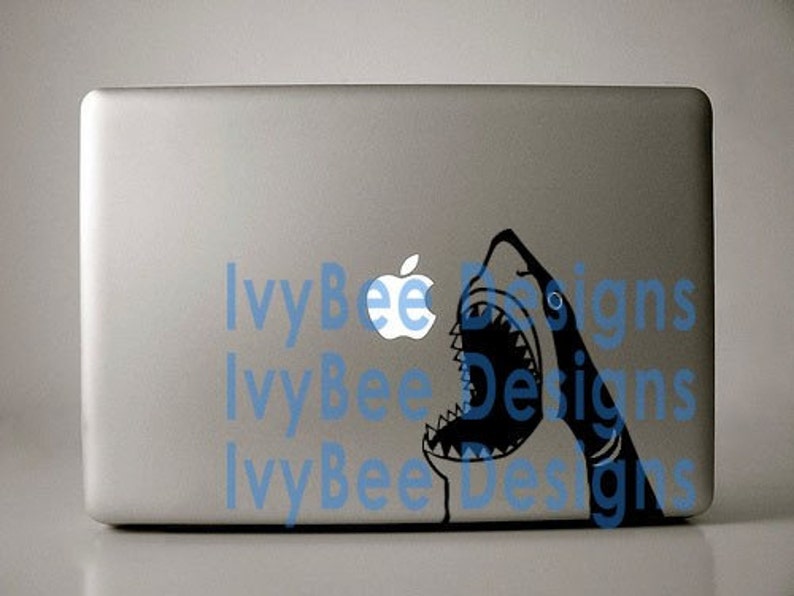 Shark Decal MacBook Laptop image 1