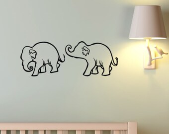 Circus Parade of Elephants Wall Decal