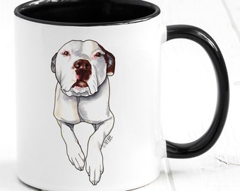 Weißer Pitbull Becher