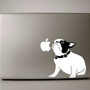 Bella the French Bulldog Sitting Decal Macbook Apple Laptop