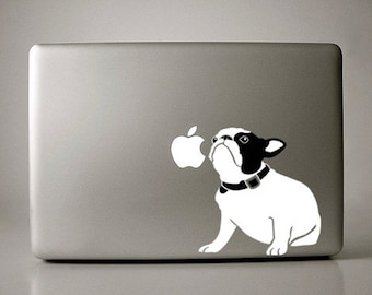 Bella the French Bulldog Sitting Decal Macbook Apple Laptop