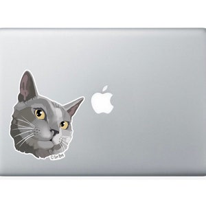 Gray Cat Vinyl Decal Sticker image 3