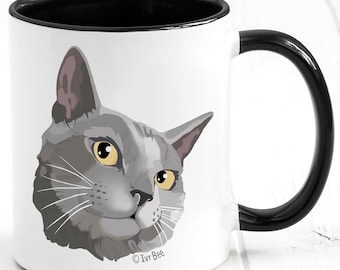 Gray Cat Mug